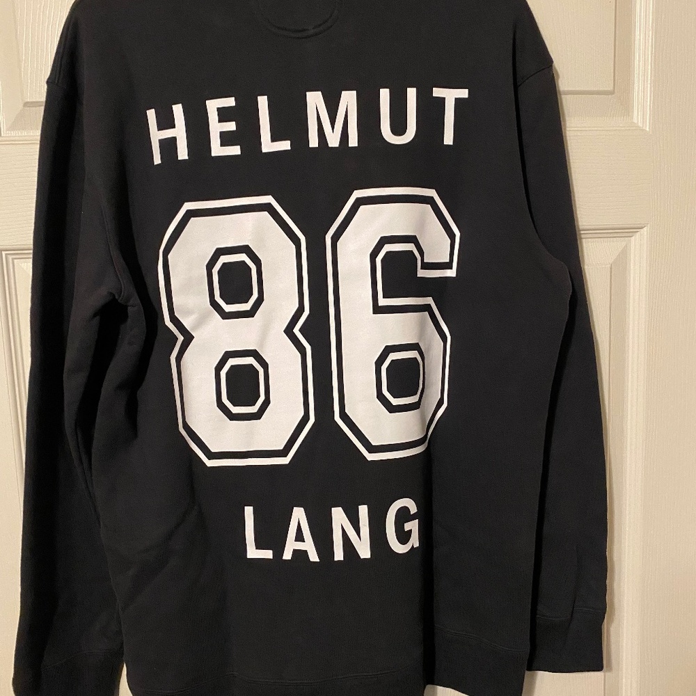 Helmut Lang Oversized Varsity Logo Sweatshirt